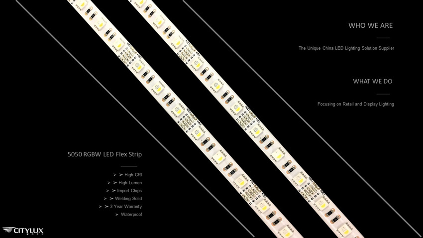 Import Chips 5050 RGBW LED Flex Strip