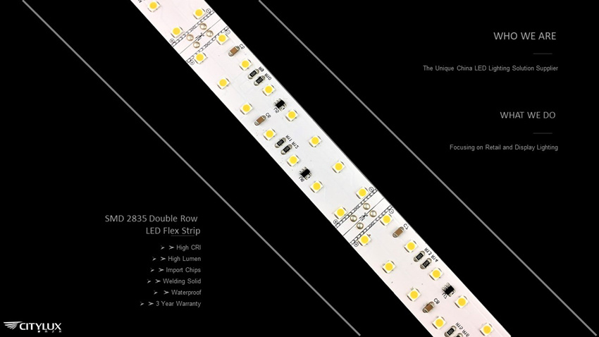 High Lumen SMD 2835 Double Row LED Flex Strip